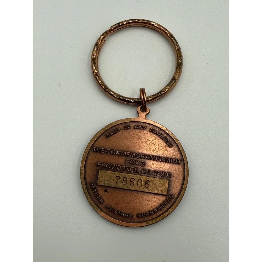 Vintage Statue of Liberty‎ Centennial 1886–1986 Copper Keychain Commemorative